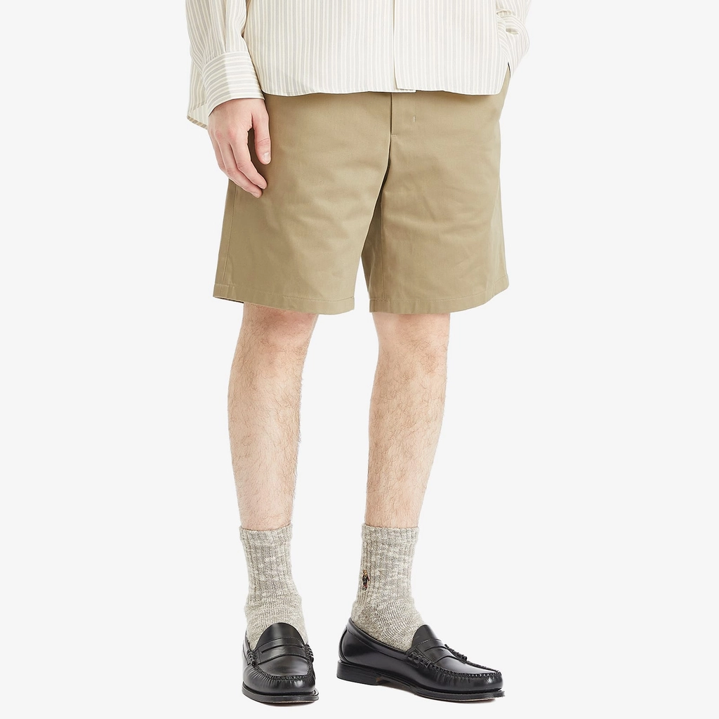 AMI Paris Men's Elasticated Waist Cotton Shorts Laurel